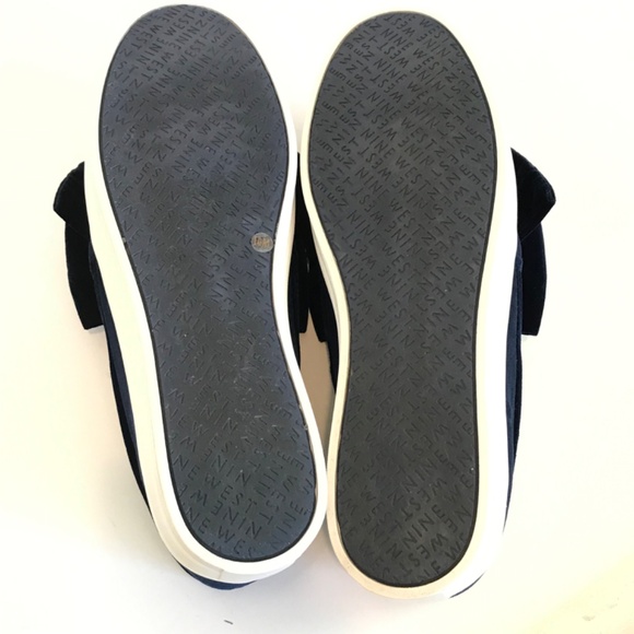 Nine West Navy Blue Velvet Sneakers, 10 - Picture 15 of 16